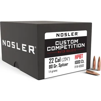 Příslušenství pro sportovní střelbu Střely Nosler Custom Competition .30 cal, dia .308, 190grs - MAXIpack 1000ks