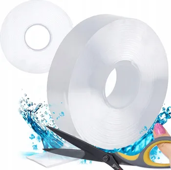 Lepicí páska Nano oboustranná páska 5m 30mm montážní voděodolná silná průhledná