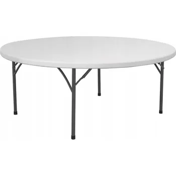 Jídelní stůl Kuchyňský stůl Hendi kulatý bílý 180 x 180 x 74 cm