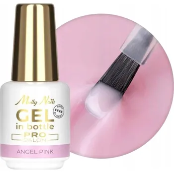 Lak na nehty Gel na nehty v lahvičce se štětečkem MOLLYNAILS Pro Salon 15g Andělská Pink
