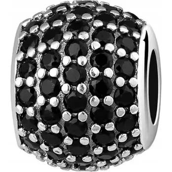 Přívěsek Stříbrný přívěsek s černými zirkony, černý, Stříbro 925