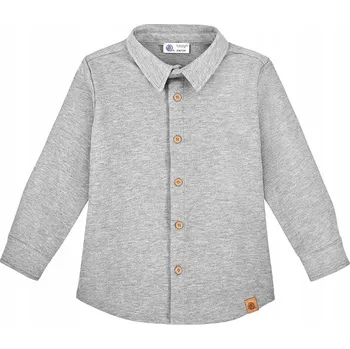 Chlapecká košile TuSzyte dětská košile s dlouhým rukávem bavlna šedá velikost 116
