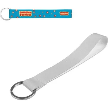 SLOUGH. Krátká šňůrka na krk pro sublimační tisk z recyklovaného polyesteru (100 % rPET) s kroužkem