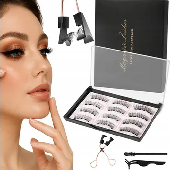 Umělé řasy 6 PÁRŮ MAGNETICKÝCH UMĚLÝCH ŘAS BEZ LEPIDLA PRO VÍCENÁSOBNÉ POUŽITÍ