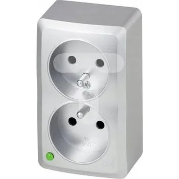 Elektrická zásuvka Nástěnná Elektrická Zásuvka Elektro-Plast stříbrná