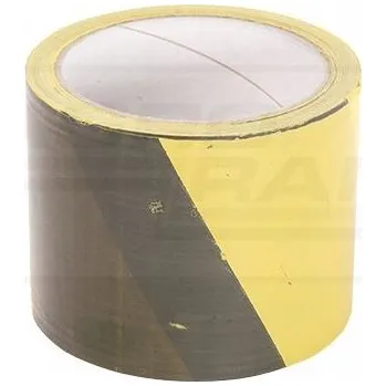 Lepicí páska Výstražná páska žluto-černá 75 mm x 100 m
