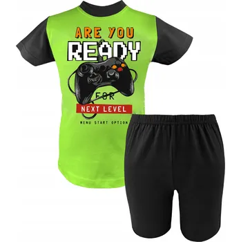 Chlapecké pyžamo CHLAPECKÉ BAVLNĚNÉ PYŽAMO S KRÁTKÝM RUKÁVEM LETNÍ KRÁTKÉ 104