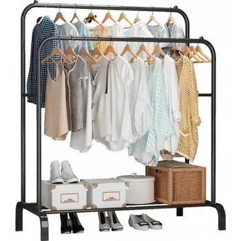 Věšák Stojací kovový věšák MEMFLOW černý