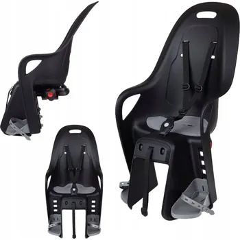 cyklosedačka Zadní dětská sedačka na kolo Polisport Koari, černá