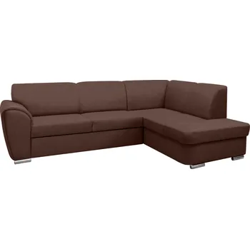 Sedací souprava Hnědá rozkládací rohova sedací souprava KENAI ROH, látka Malmo 26