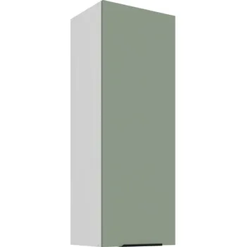 Kuchyňská skříňka Vysoká horní kuchyňská skříňka LUNARA - šířka 40 cm, zelená / bílá
