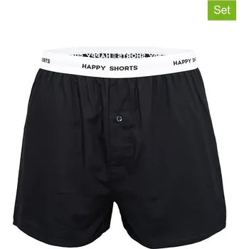Boxerky Boxerky Happy Shorts Schwarz 6587198 L
