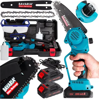 Motorová pila Aku řetězová pila Bavaria 1000 W 21 V 15 cm