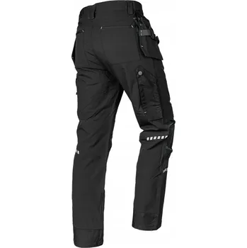 Pracovní obuv Pánské dlouhé pracovní kalhoty NEO TOOLS 4-way stretch s pouzdry na nářadí, černé, velikost XL