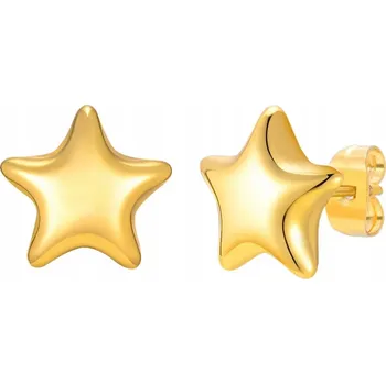 Náušnice Náušnice puzetky zlaté vánoční hvězdičky hvězda lehké ocelové módní