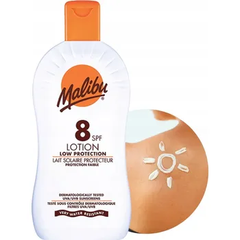 Opalování Malibu Ochranné mléko SPF 8 Voděodolný balzám 1