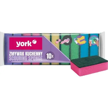 Drogerie Houbička York 030030, houba na nádobí, 9x6x3 cm, bal. 10 ks