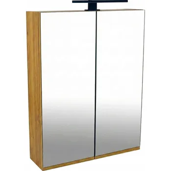 Koupelnový nábytek Závěsná zrcadlová skříňka Atica GO 60 ZS LED-B s osvětlením Any LED 30 B, černá