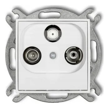 Elektrická zásuvka KARLIK MINI Anténní zásuvka RTV-SAT bílá MGS