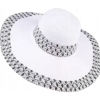 Klobouk Agrafka slaměný klobouk bílá, univerzální velikost