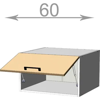 Kuchyňská linka Capri M6036, kuchyňská nádstavba š.60, korpus grafit, dvířka dub craft zlatý