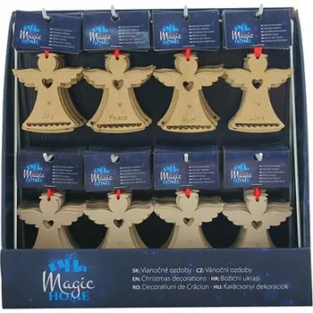 Ozdoba MagicHome Vánoce, 8 druhů, závěsná, Sellbox 96 ks