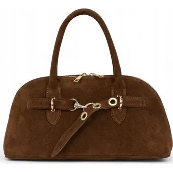 Kabelka MORANTI kabelka z pravé přírodní semišové kůže - bezbarvá