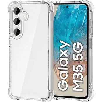 Pouzdro na mobilní telefon Pouzdro pro SAMSUNG GALAXY M35 5G + Sklo ANTI SCHOCO KRYT CLEAR