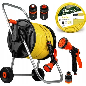 Zahradní hadice Sada zahradní hadice Bradas 50 m 1/2'' s vozíkem a pistolí