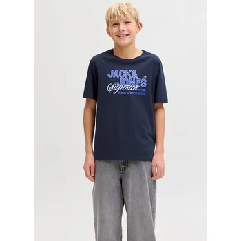 Chlapecké tričko Tričko JACK & JONES Junior Dunkelblau 206433 176