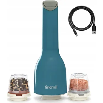 Kuchyňský mlýnek Elektrický mlýnek na sůl a pepř s USB FinaMill - modrý