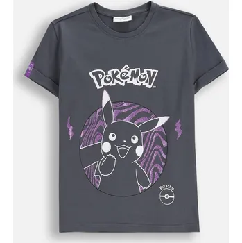 Pánské tričko Dívčí tričko POKEMON Grafitové, velikost 146 Coccodrillo WC5