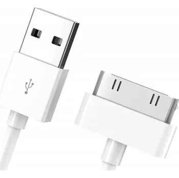 Datový kabel Kabel Forever USB - Apple 30-pin 1 m bílý