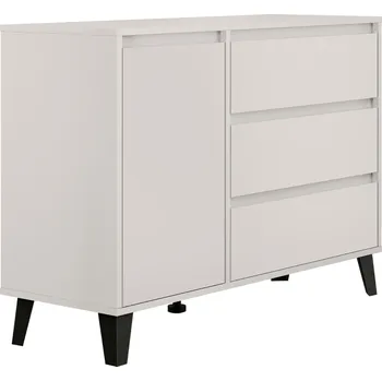 Komoda Jednodveřová komoda BOGAN NEW 1D3S, kašmír, laminovaná DTD, 110x38,8x78,4 cm