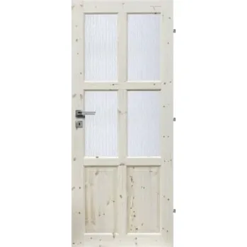 Interiérové dveře Interiérové dveře masivní 4S2K prosklené 80 P borovice