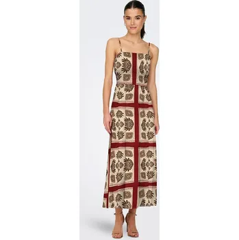 Dámská móda Šaty ONLY Beige/ Rot 1671472 XL