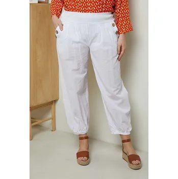 Dámské kalhoty Curvy Lady Weiß 545729 48/50