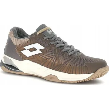 Pánská sportovní obuv Pánské tenisové boty LOTTO MIRAGE 100 II CLAY šedé/béžové, velikost 43