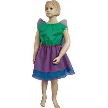 Karnevalový kostým MOTÝLÍ Kostým šaty křídly 122-128 DUHOVĚ zelené