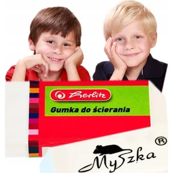 Pryž HERLITZ Guma na gumování tužek - Školní myška