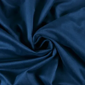 Zbytek - Látka samet/velvet Doris tmavě modrý
