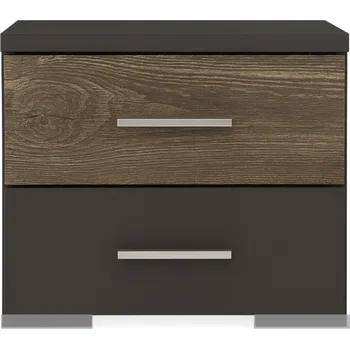 Noční stolek AGADIR noční stolek, antracit/dub grunge colonial