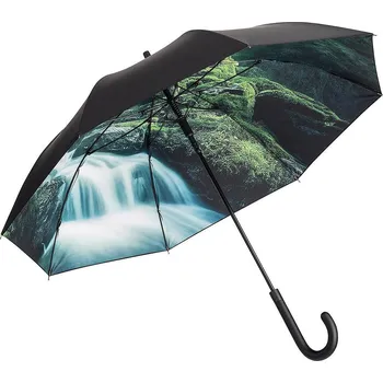 Deštník Fare FARE dámský holový deštník s potiskem NATURE MAX WATERFALL 1193