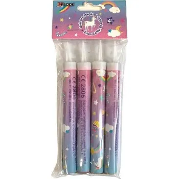 Dortová svíčka Dortisimo Dortová fontána s jednorožci malá 12 cm (4 ks)