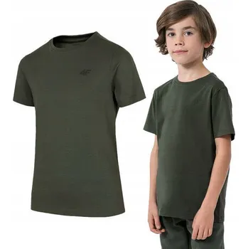 Dětská móda 4F dětské sportovní tričko, bavlněné triko pro děti, velikost vel. 12