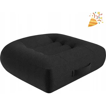 Polštář POHODLNÝ POLŠTÁŘ NA ŽIDLI ZE SMĚSI BAVLNY A LNU ČERNÝ