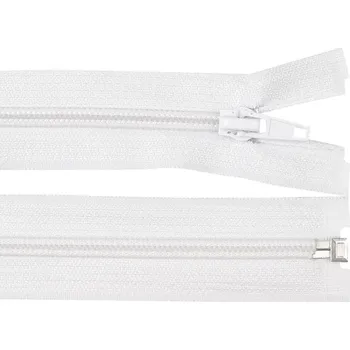 Zip Spirálový zip No 5 délka 45 cm bundový POL, malé, 101 bílá