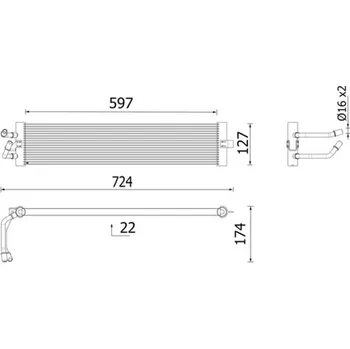 Chladič motoru Chladič oleje, automatická převodovka MAHLE CLC 399 000P