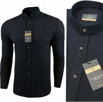 Pánská košile Lavier koszula męska casual s dlouhým rukávem, slim bavlna, velikost M