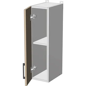 Knihovna horní regál š.20, v.72, Modena W2072F, grafit/antracit